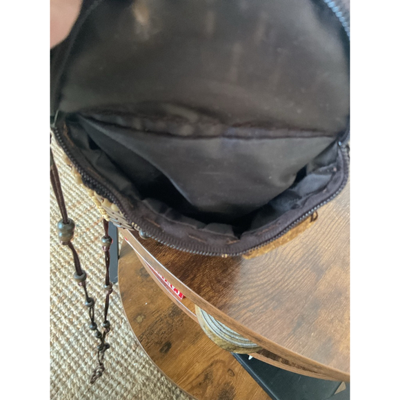 Boho Coconut Shell Crossbody Bag Handmade Beaded Festival Hippie Purse - Picture 6 of 9